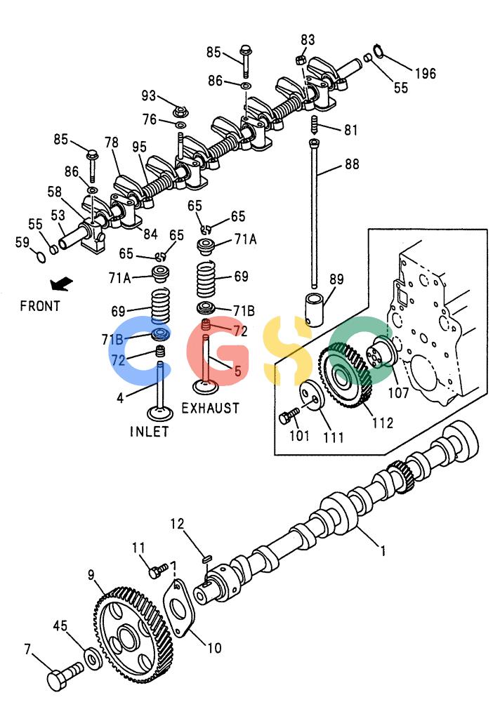 纽荷兰零件查询(E135SR) - CRAWLER EXCAVATOR ASN YY04-06254 (08-006) - CAMSHAFT AND VALVE New Holland Constructuion