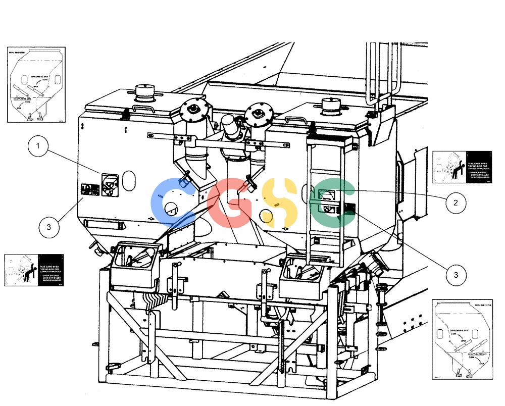凯斯零件查询(438) - FLEX-AIR APPLICATOR - 2003 (3/03-10/03) (15-002) - DECAL GROUP, DOUBLE BIN & TRIPLE BIN Case Agriculture