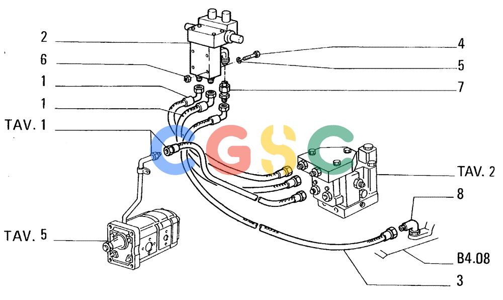 纽荷兰零件查询(FL14E) - CRAWLER LOADER (D2.23[004]) - STEERING CLUTCHES HYDRAULIC CONTROL New Holland Constructuion