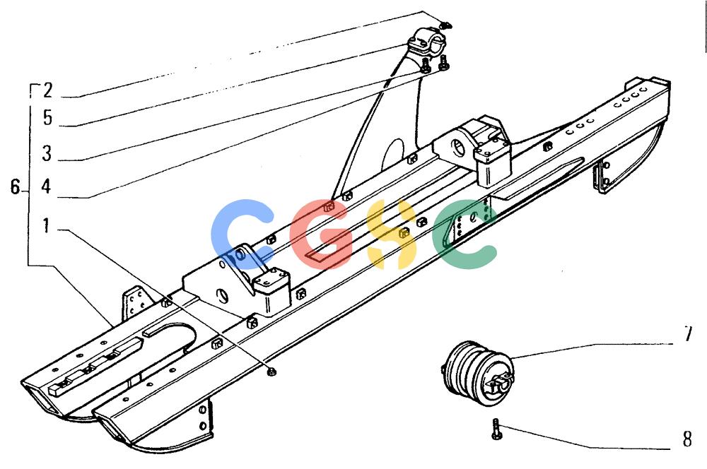 纽荷兰零件查询(FD14E) - CRAWLER DOZER (92.3445[001]) - TRACK FRAME New Holland Constructuion