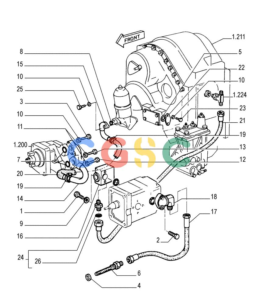纽荷兰零件查询(FL145) - CRAWLER LOADER (N.A. VERSION) (11/98-) (1.220[01]) - TRANSMISSION LUBRICATION SYSTEM New Holland Constructuion