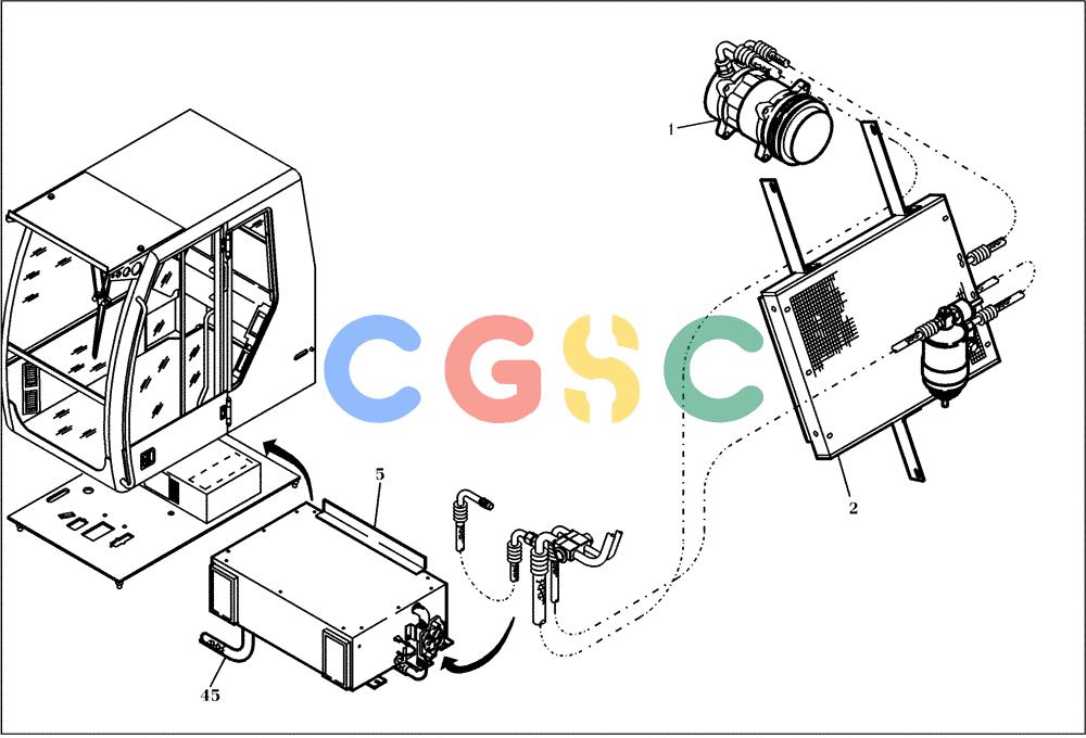 纽荷兰零件查询(EC450) - CRAWLER EXCAVATOR (SN: 750001-UP) (11/99-) (27.400[002]) - AIR CONDITION INSTALL.MATERIAL (S/N 750001-UP) New Holland Constructuion