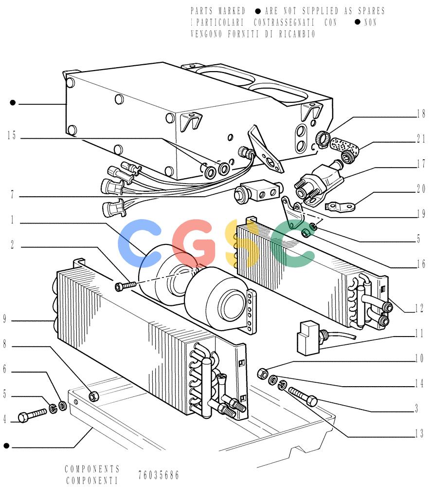 纽荷兰零件查询(DC150LT) - CRAWLER DOZER (6/00-) (5.652[26]) - AIR CONDITIONING - HEATER New Holland Constructuion