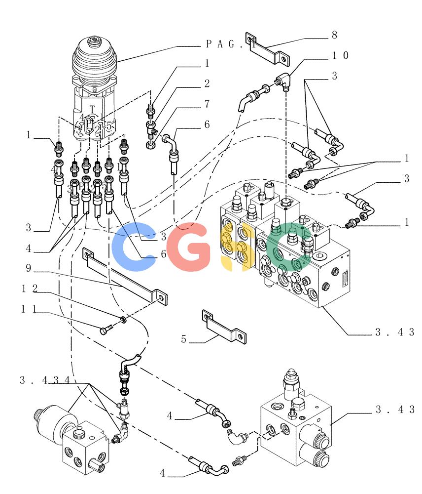 纽荷兰零件查询(DC150PS) - CRAWLER DOZER (3.437[02]) - CONTROL VALVE LINKAGE New Holland Constructuion