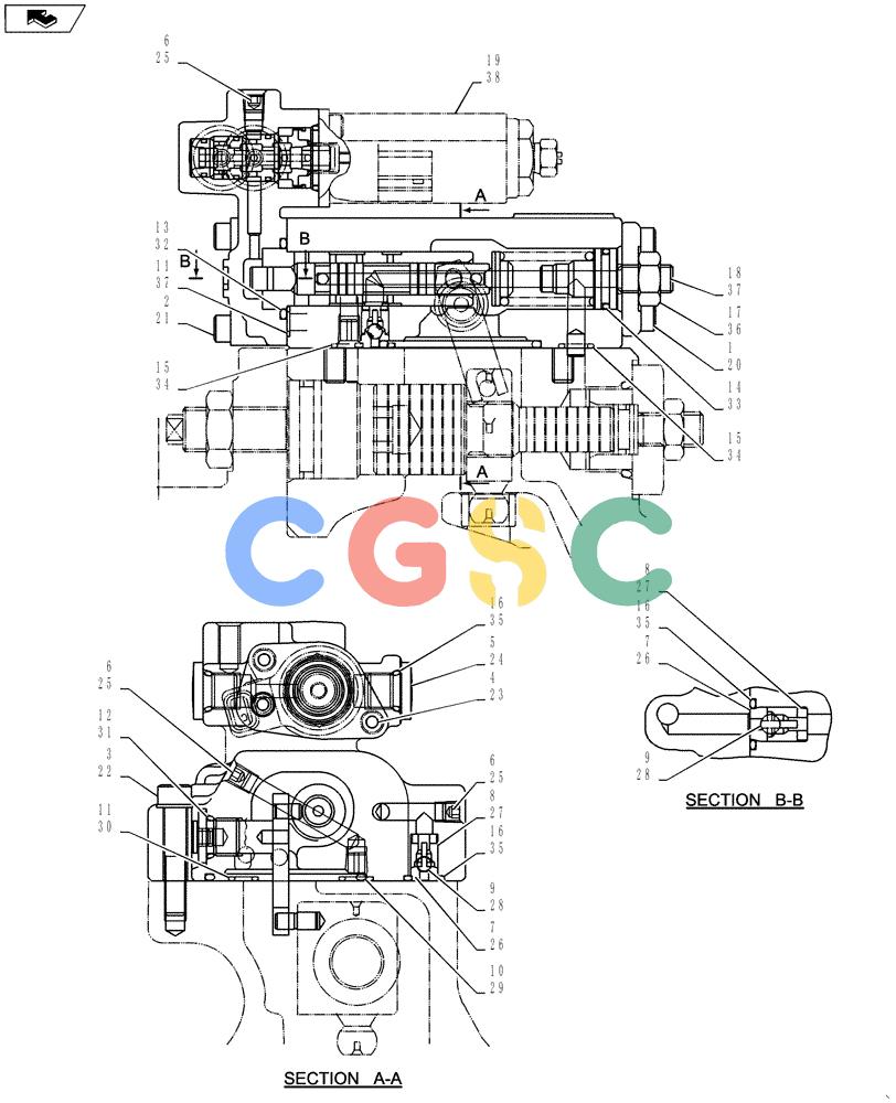纽荷兰零件查询(E135BSRLC) - CRAWLER EXCAVATOR ASN YH06-08001 (01-015[06]) - POWER TAKE OFF ASSEMBLY New Holland Constructuion