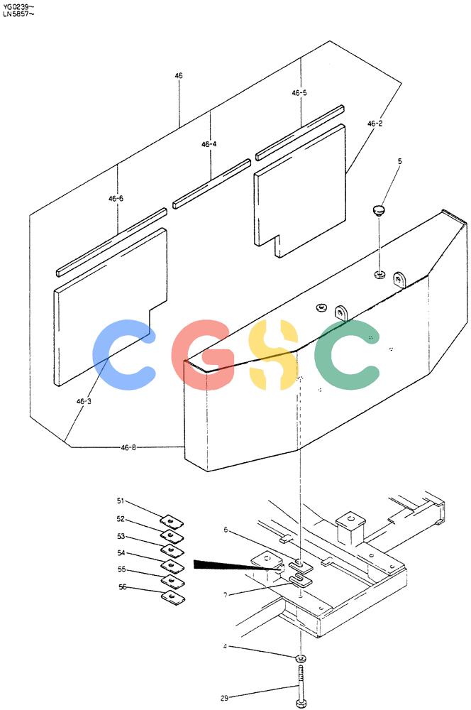 神钢零件查询(K907CLC) - EXCAVATOR BTW YG0101 - YG0500 (1/85-12/03) (01-009) - COUNTER WEIGHT ASSY (FOR EXPORT) (24100N2132F31) Kobelco