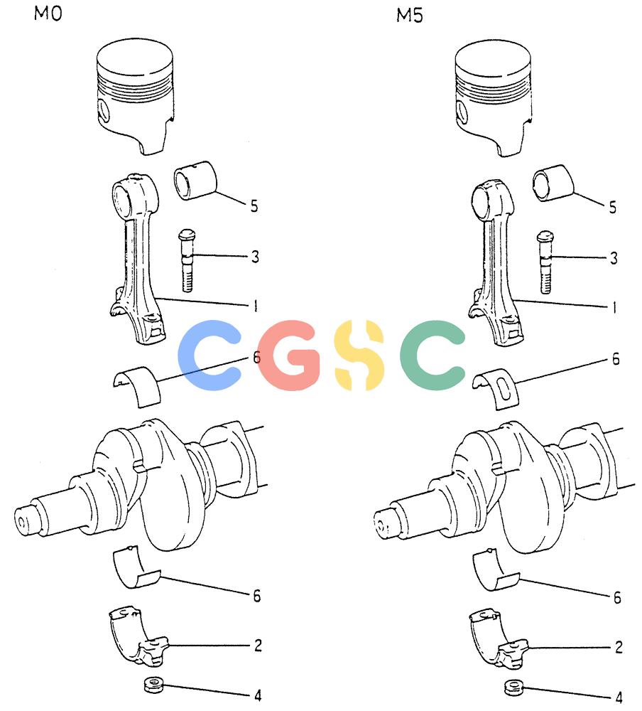 神钢零件查询(6D15) - MITSUBISHI DIESEL ENGINES - K907D & K907LC EXCAVATORS (1/86-12/06) (01-009) - CONNECTING ROD & BEARING Kobelco