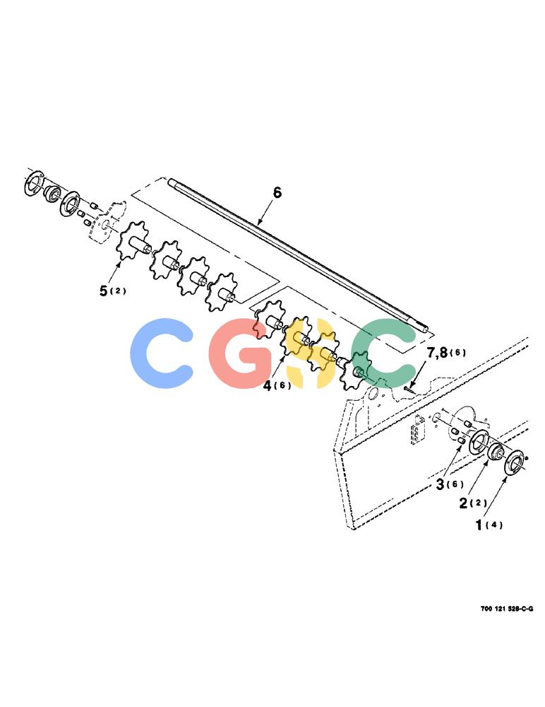 凯斯零件查询(8465) - CASE IH AUTO ROUND BALER (1/91-12/97) (6-22) - POWERED RIENK ASSEMBLY, SERIAL NUMBER CFH0077001 THROUGH CFH0077005 Case Agriculture