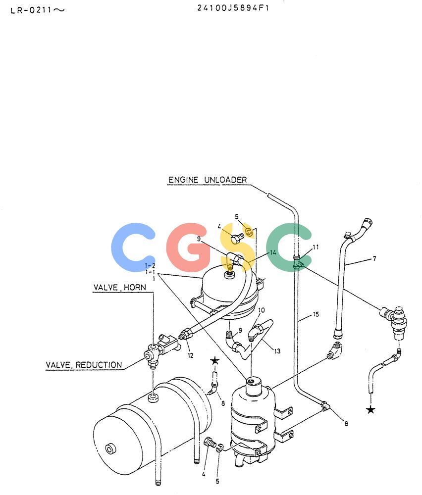 神钢零件查询(K914) - EXCAVATOR ASN LR-0143 (1/79-12/03) (05-004) - DRYER ASSY, AIR (FOR ALASKA) Kobelco