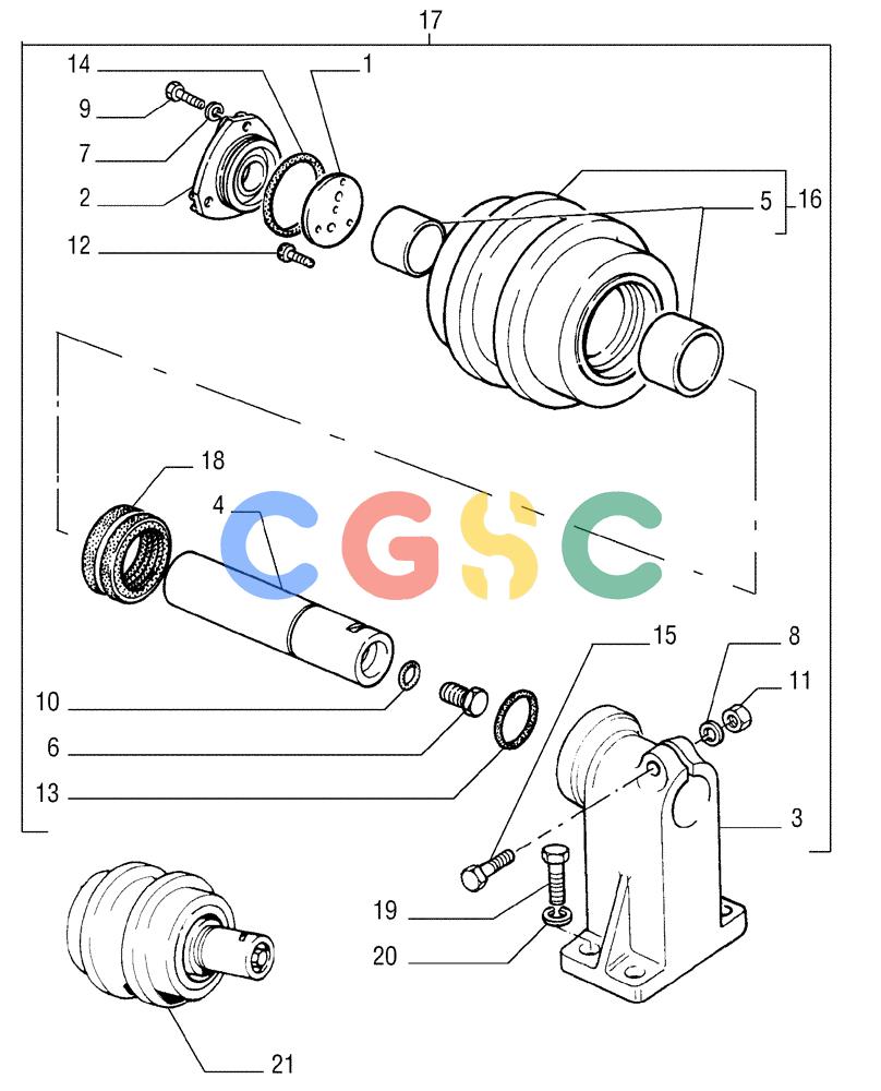 纽荷兰零件查询(FL175) - CRAWLER LOADER (N.A. VERSION) (6/92-) (2.347[01]) - TRACK CARRIER ROLLER New Holland Constructuion