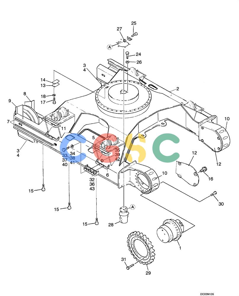 纽荷兰零件查询(EH215) - CRAWLER EXCAVATOR (9/03-) (05 -08[00]) - UNDERCARRIAGE - ROCK GUARD (HIGH AND WIDE) New Holland Constructuion