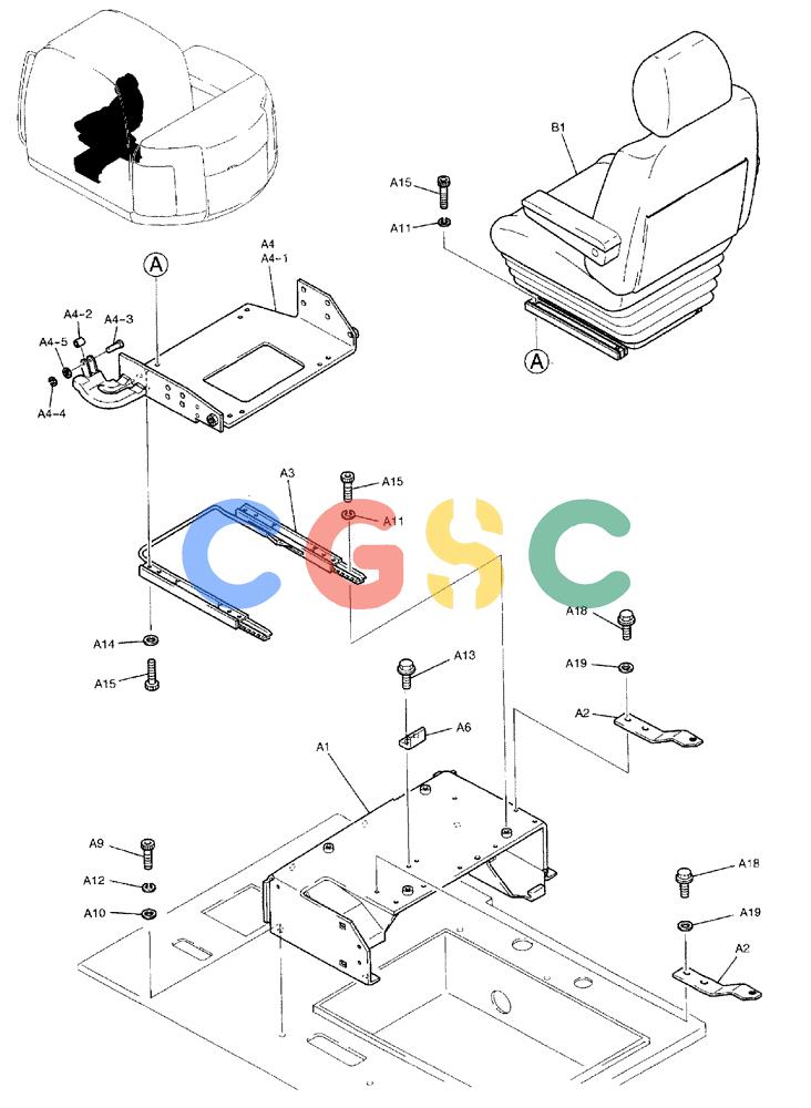 纽荷兰零件查询(EH80) - MIDI CRAWLER EXCAVATOR ASN LF04-02000 (N4TA18001 thru N4TA18010, ASN N5TA18011 -) (NA) (1/ (067) - SEAT GROUP (YT25M00026F1) New Holland Constructuion