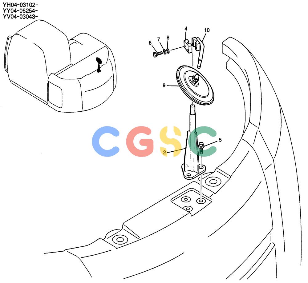 纽荷兰零件查询(E135SR) - CRAWLER EXCAVATOR ASN YY04-06254 (01-033) - MIRROR INSTAL, P/N LC52C00002F2 New Holland Constructuion