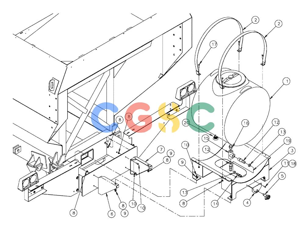 凯斯零件查询(FLX810) - FLEX-AIR APPLICATOR (10/03-8/09) (12-012) - TANK & CRADLE GROUP, PRESSURE WASHER Case Agriculture