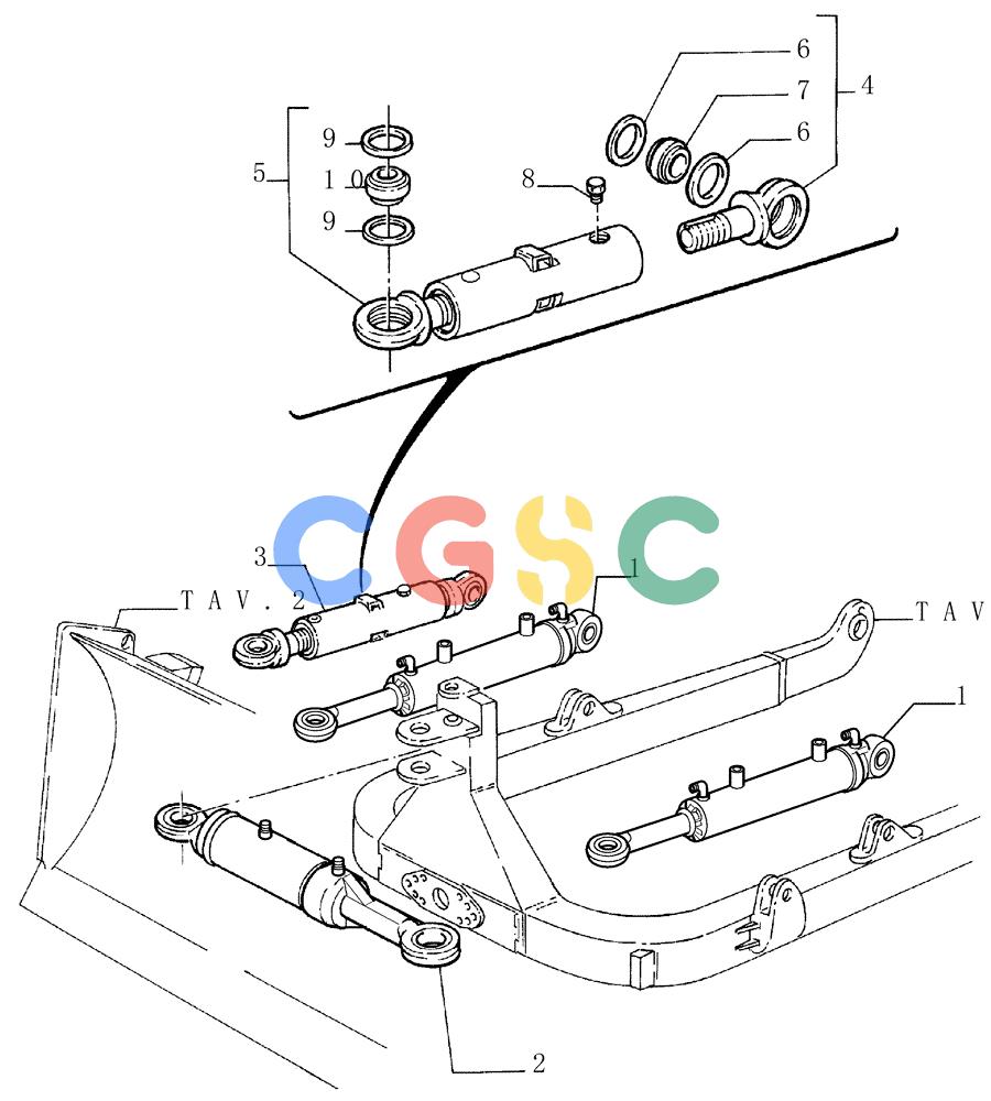 纽荷兰零件查询(FD145) - CRAWLER DOZER (N.A. VERSION) (10/98-) (9.440[03]) - FRONT IMPLEMENT ALL HYDR.- TILT CYLINDER - OPTIONAL CODE 76035980 New Holland Constructuion