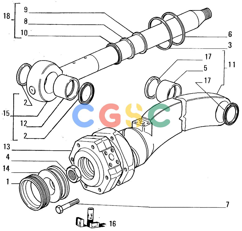 纽荷兰零件查询(FL14E) - CRAWLER LOADER (E3.32/1A[001]) - BUCKET CYLINDER New Holland Constructuion