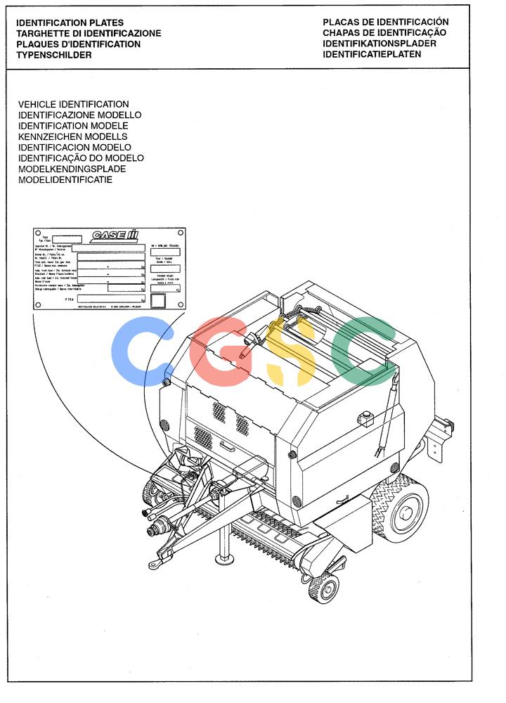 凯斯零件查询(RBX341) - SILAGE PACK ROUND BALER (3/03-12/05) (0.0038[01]) - IDENTIFICATION PLATE Case Agriculture