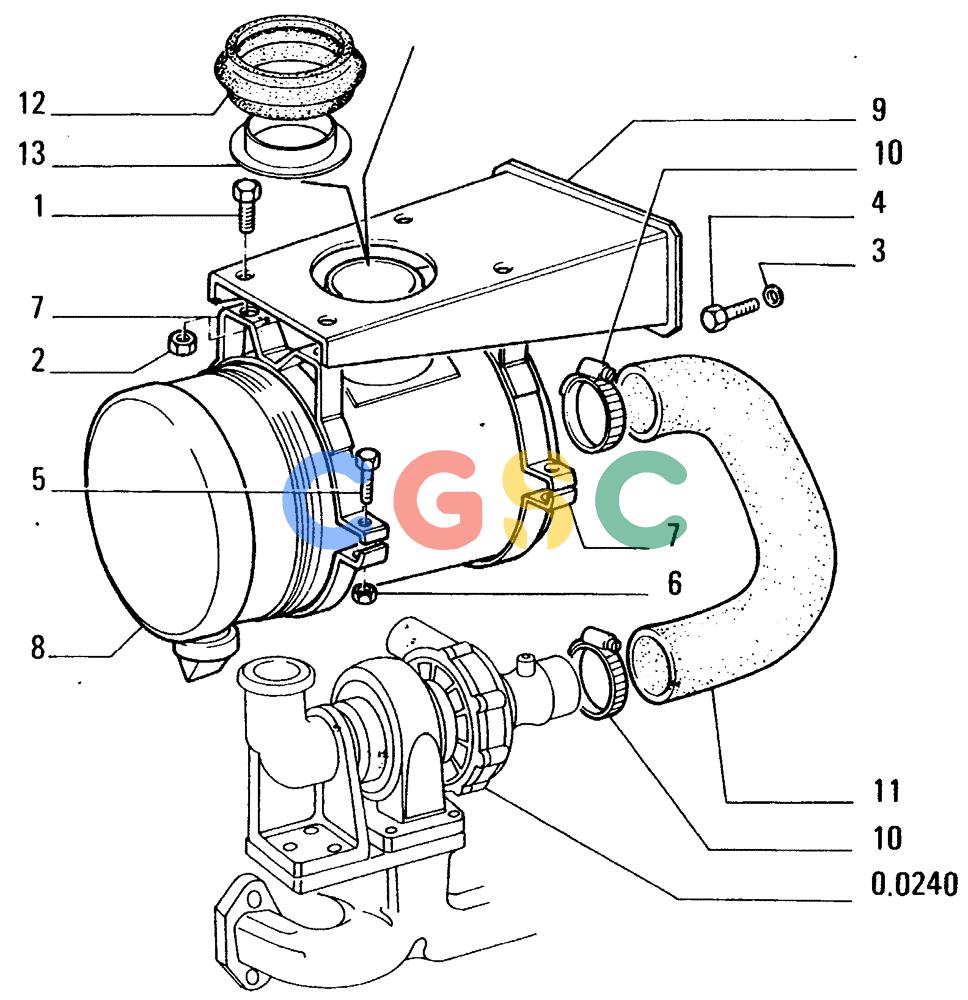 纽荷兰零件查询(FD14E) - CRAWLER DOZER (0.1550[001]) - AIR CLEANER New Holland Constructuion