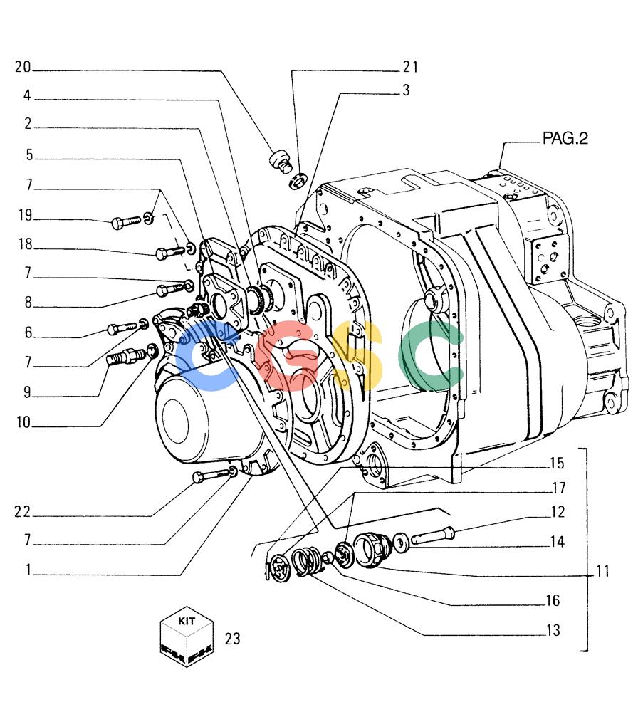 纽荷兰零件查询(FD255) - CRAWLER DOZER (N.A. VERSION) (7/95-) (1.211[03]) - TRANSMISSION - CASE - COMPONENTS New Holland Constructuion