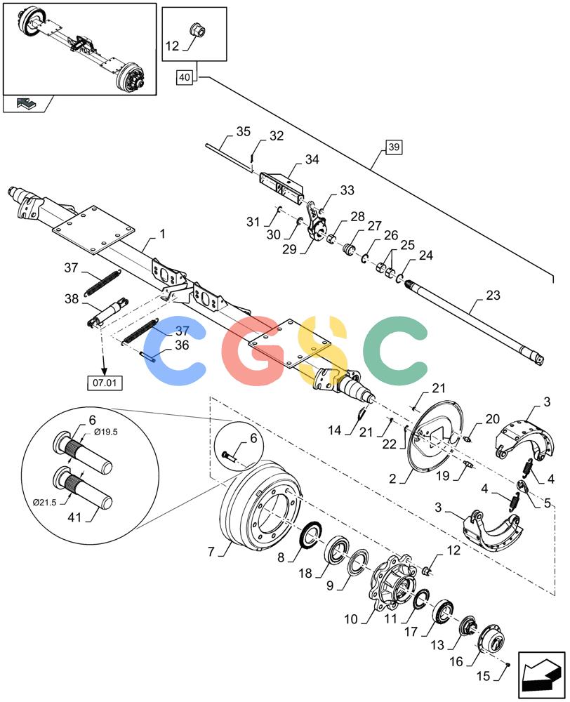 凯斯零件查询(LB433R) - BIG RECTANGULAR BALER 'ROTOR CUTTER' (9/08-12/12) (05.05[01]) - SINGLE AXLE, HYDRAULIC BRAKE Case Agriculture