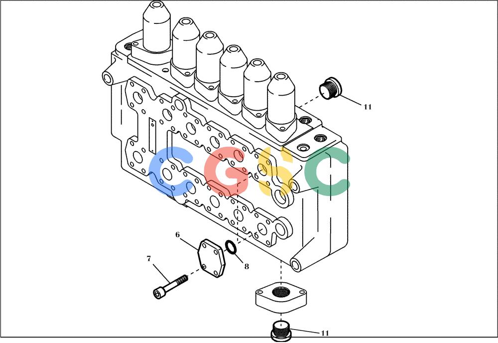 纽荷兰零件查询(EC450) - CRAWLER EXCAVATOR (SN: 750001-UP) (11/99-) (23.611[001]) - CONTROL BLOCK MOUNTING PARTS (S/N 750001-UP) New Holland Constructuion