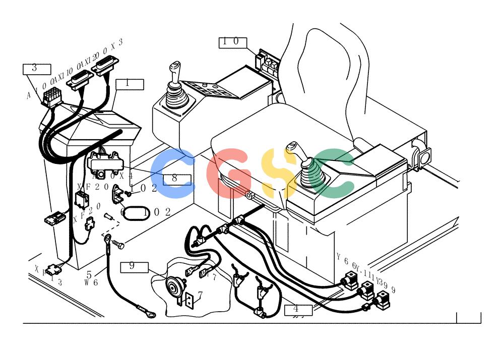 纽荷兰零件查询(EC450) - CRAWLER EXCAVATOR (SN: 750001-UP) (11/99-) (32.400[001]) - ELECTRICAL SYSTEM CAB MODULE (S/N 750004-UP) New Holland Constructuion