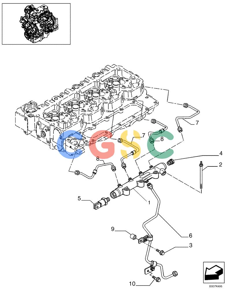 纽荷兰零件查询(D85B) - CRAWLER DOZER TIER 3 (3/08-) (03-08) - FUEL INJECTION SYSTEM - FUEL, SUPPLY New Holland Constructuion