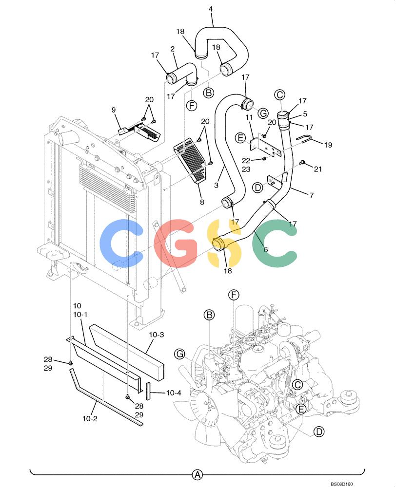神钢零件查询(ED150) - BLADE RUNNER ACERA SR EXCAVATOR DOZER (TIER 3 ) ASN YL06-01201 (5/08-12/12) (02-07[02]) - RADIATOR GROUP (YY05P00026F1), FIGURE 2 OF 2 Kobelco
