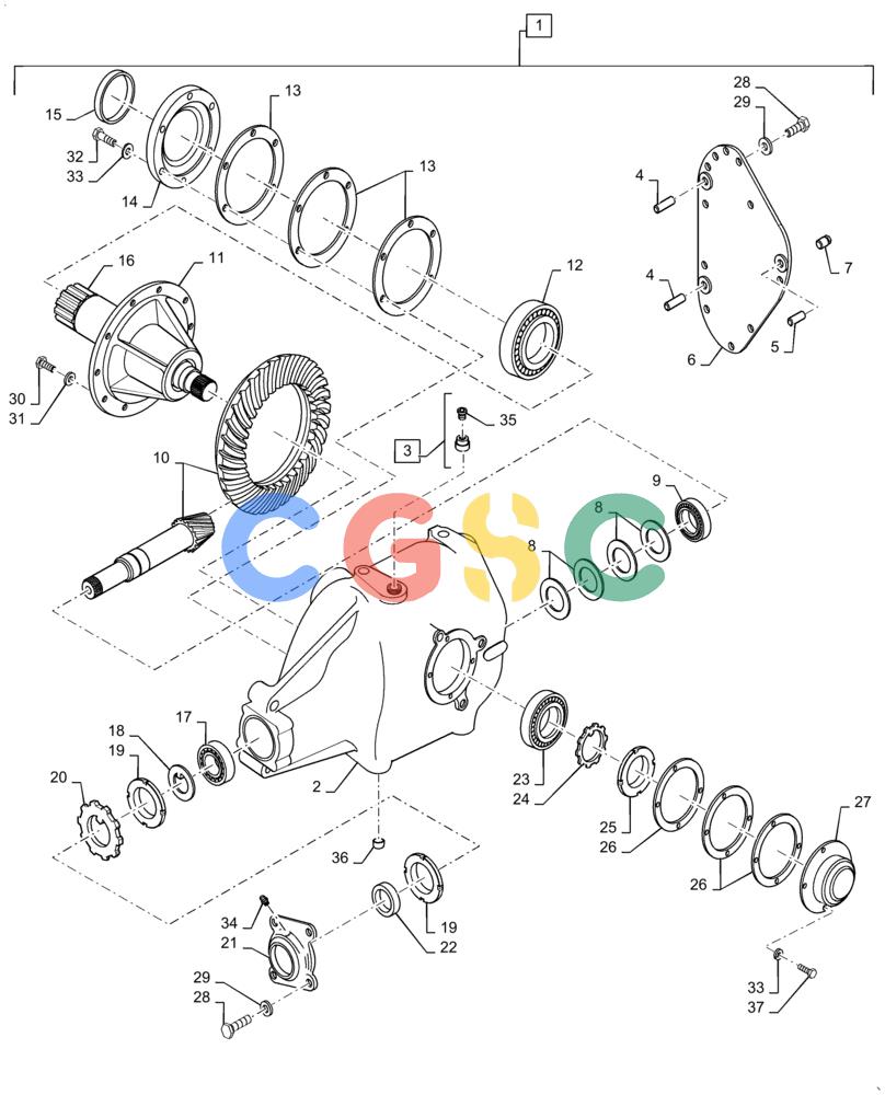 凯斯零件查询(SB541C) - SMALL SQUARE BALER (9/09-12/10) (31.220.02) - GEARBOX, MAIN DRIVE Case Agriculture