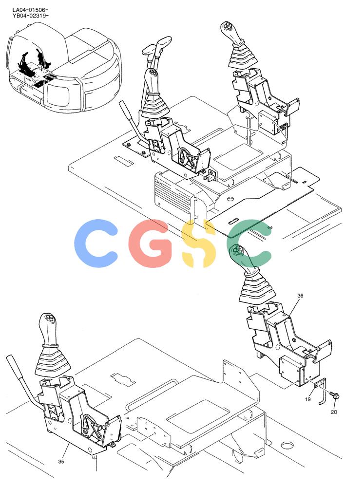 纽荷兰零件查询(E200SRLC) - CRAWLER EXCAVATOR BTW LA04-01506 - LA04-01625 (01-025[01]) - CONTROLS OPERATORS New Holland Constructuion
