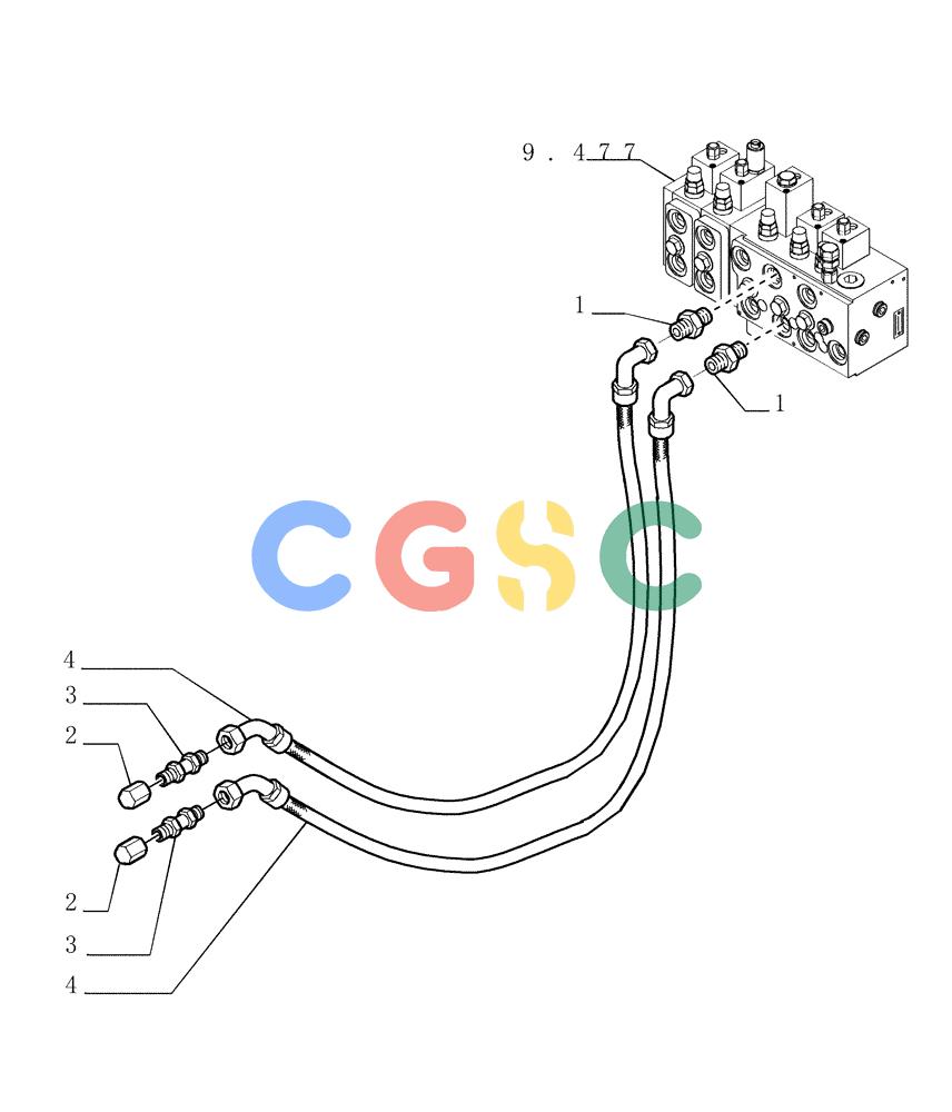 纽荷兰零件查询(DC150PS) - CRAWLER DOZER (3.471[01]) - PIPING - HYDRAULIC TILT New Holland Constructuion