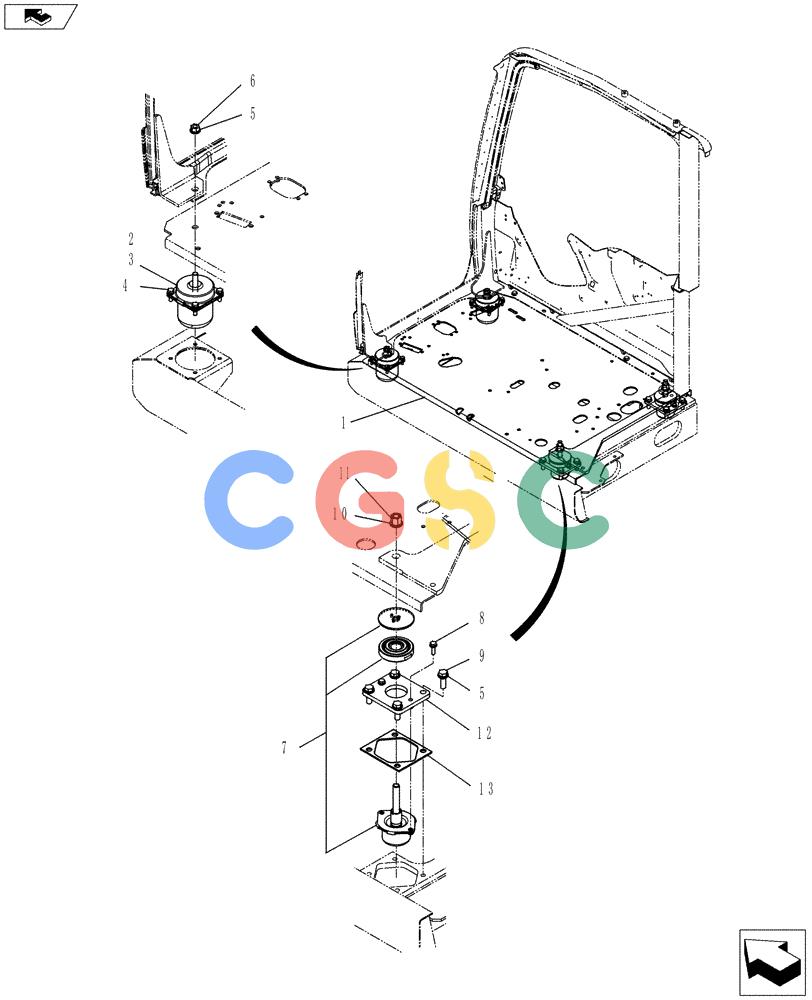 纽荷兰零件查询(E80BMSR) - COMPACT CRAWLER EXCAVATOR ASN LF06-04501 (NBTA18037) (01-058[00]) - PLATE INSTALLATION, FLOOR New Holland Constructuion