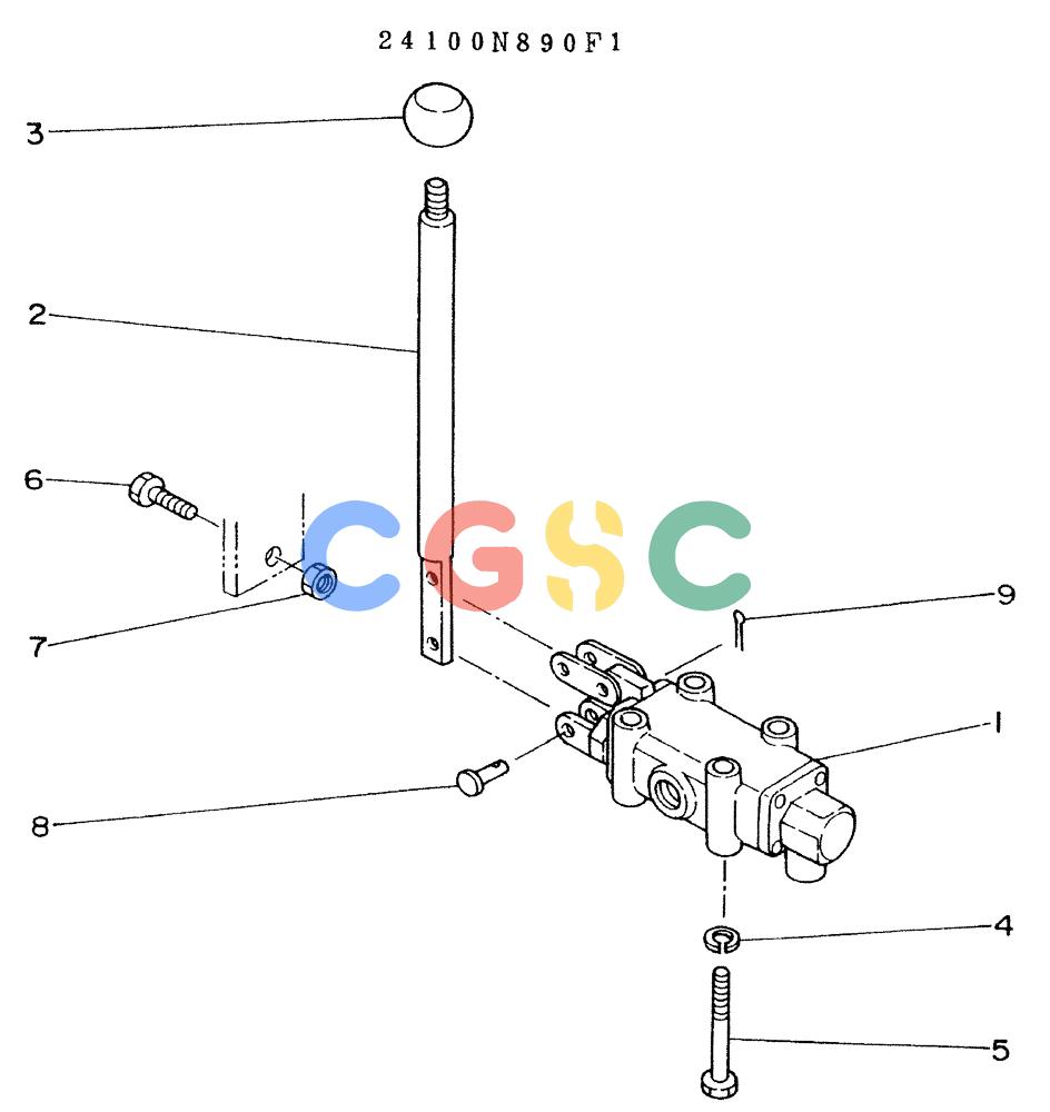 神钢零件查询(K935) - EXCAVATOR BTW L70106 - L70166, LU0067 (1/76-12/03) (03-006) - LEVEL ASSY, CONTROL Kobelco
