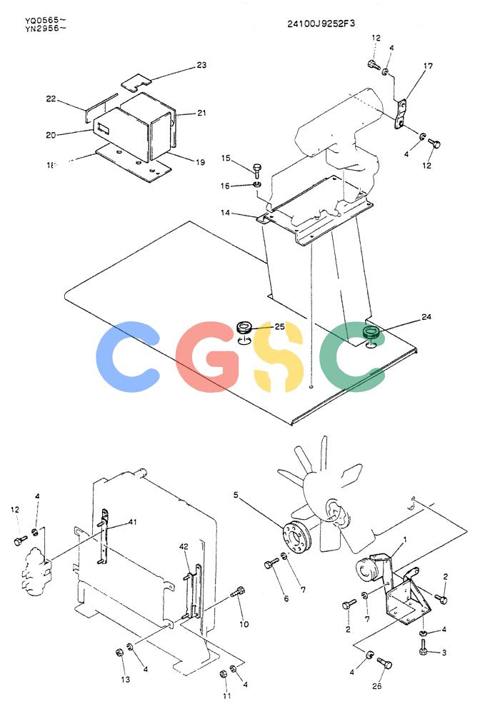 神钢零件查询(K907LC) - MARK II EXCAVATOR ASN YQ0565 (GLOBAL) (1/87-12/03) (08-009) - CONDITIONER ASSY, AIR Kobelco