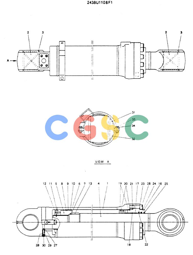 神钢零件查询(MD200C) - EXCAVATOR BTW YQU0701 - YQU2000 (1/80-12/06) (15-003) - CYLINDER ASSY (ARM) Kobelco