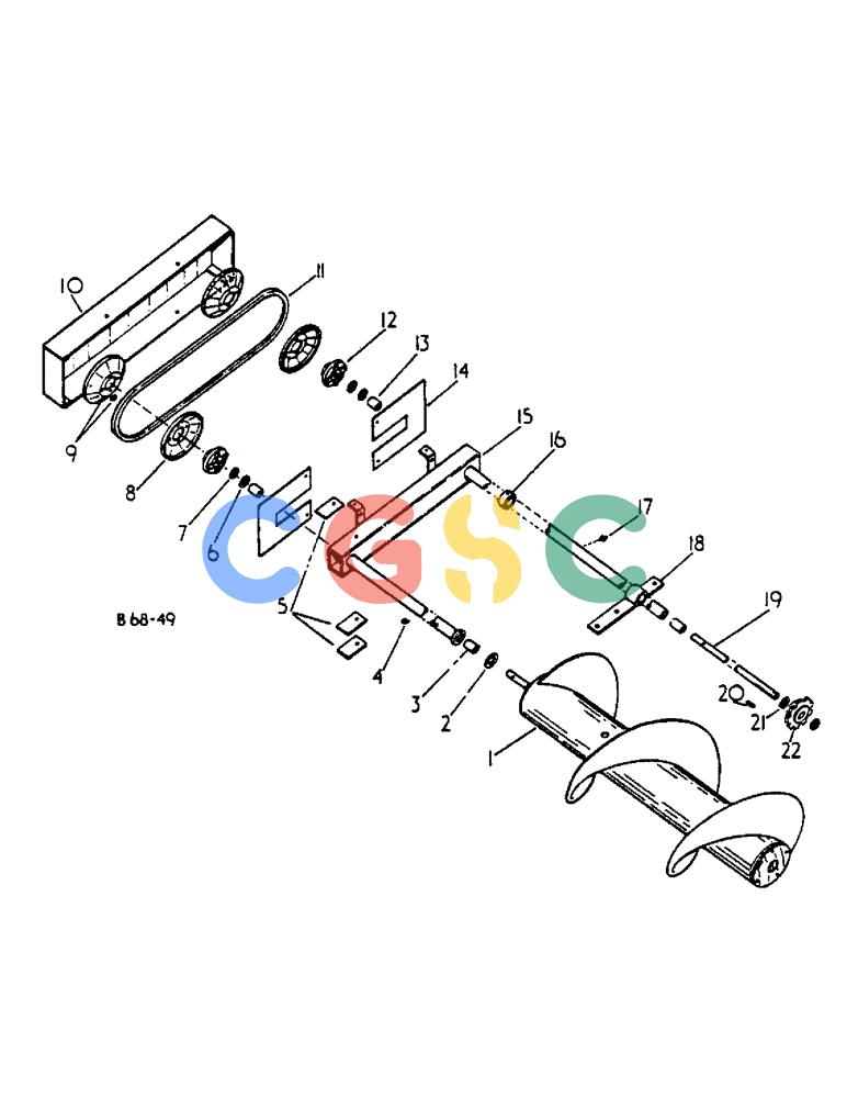 凯斯零件查询(425) - INTERNATIONAL HARVESTER RECTANGULAR BALER (1/76-12/85) (A-35) - AUGER AND AUGER DRIVE SUPPORT Case Agriculture