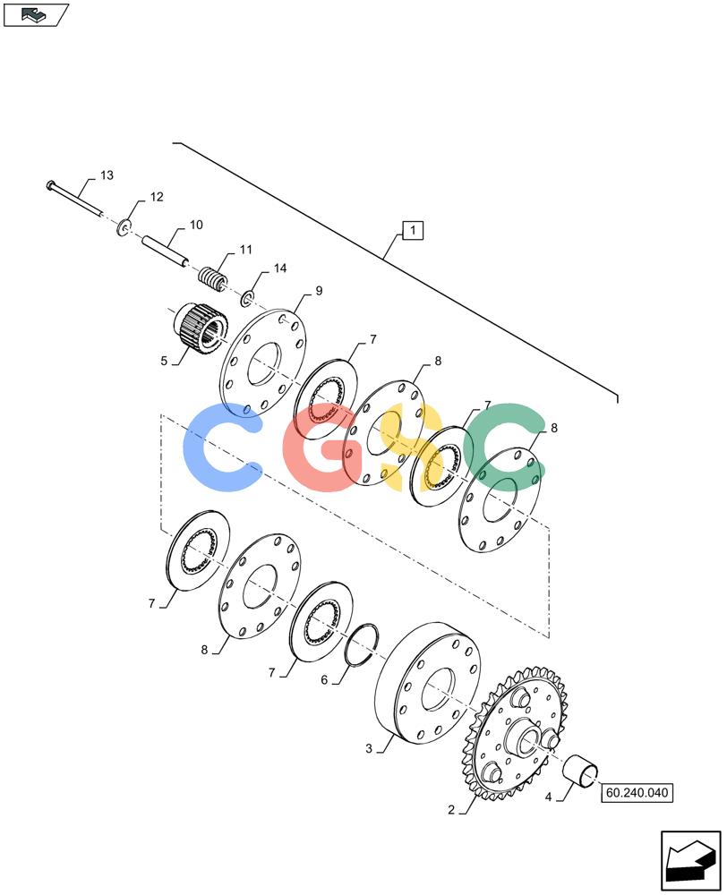 凯斯零件查询(LB324S) - BALER (9/12-) (60.240.050) - PACKER CLUTCH - C150 Case Agriculture