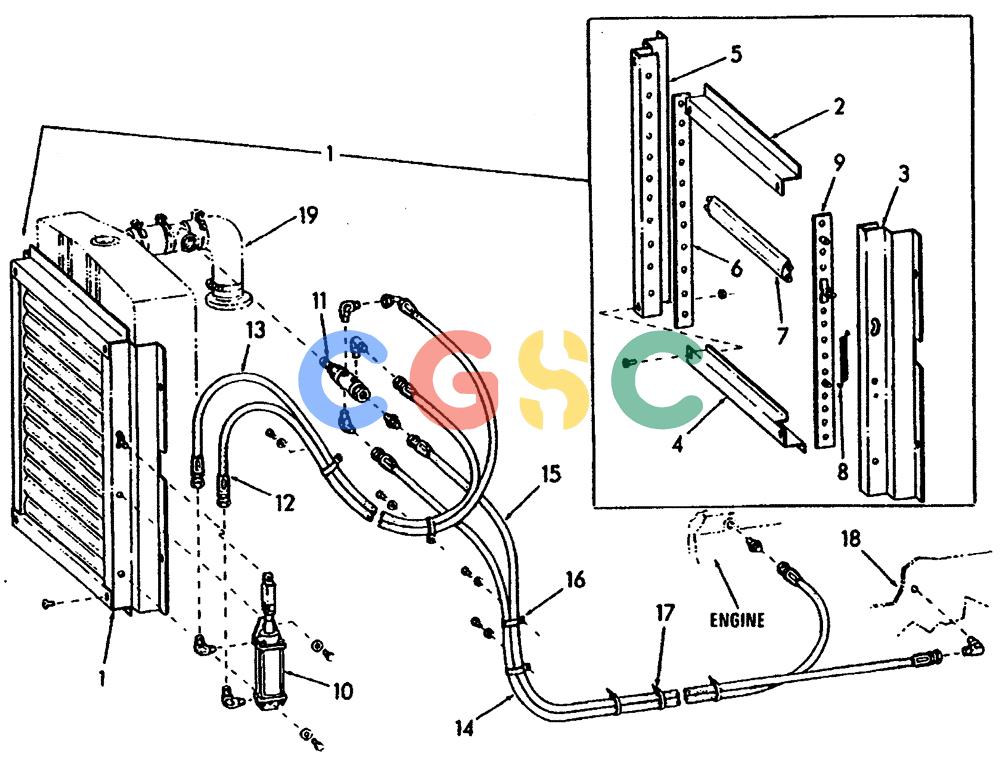 纽荷兰零件查询(65B) - MOTORGRADERS (A4.01/1[001]) - RADIATOR SHUTTER New Holland Constructuion