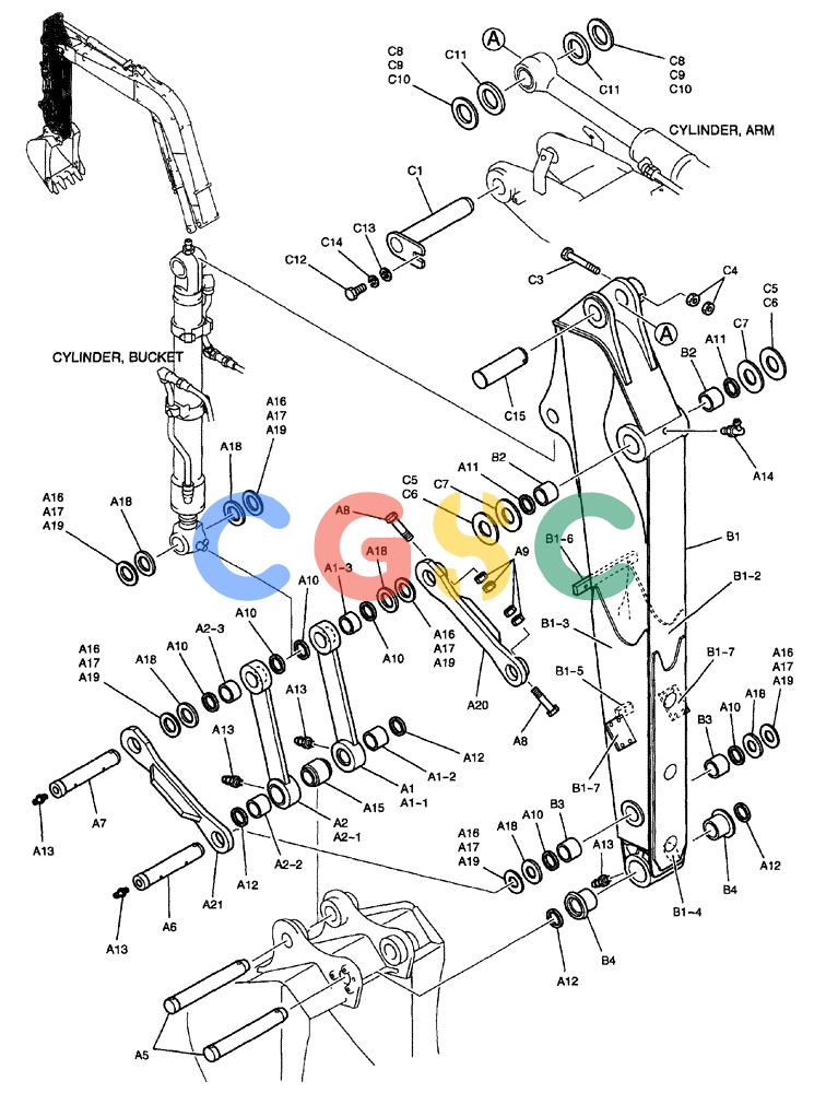 纽荷兰零件查询(EH80) - MIDI CRAWLER EXCAVATOR ASN LF04-02000 (N4TA18001 thru N4TA18010, ASN N5TA18011 -) (NA) (1/ (132) - ARM ASSEMBLY 1.8M (5FT 11 IN) New Holland Constructuion