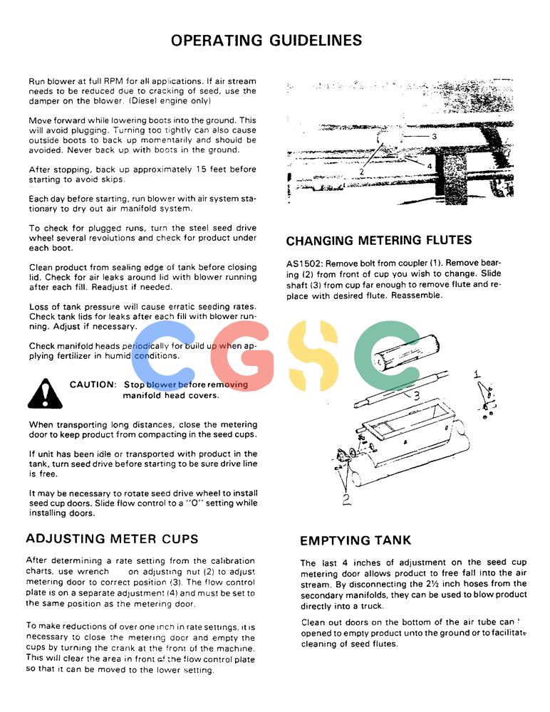 凯斯零件查询(1002) - CONCORD AIR SYSTEM (9/81-12/01) (12) - OPERATING GUIDELINES Case Agriculture