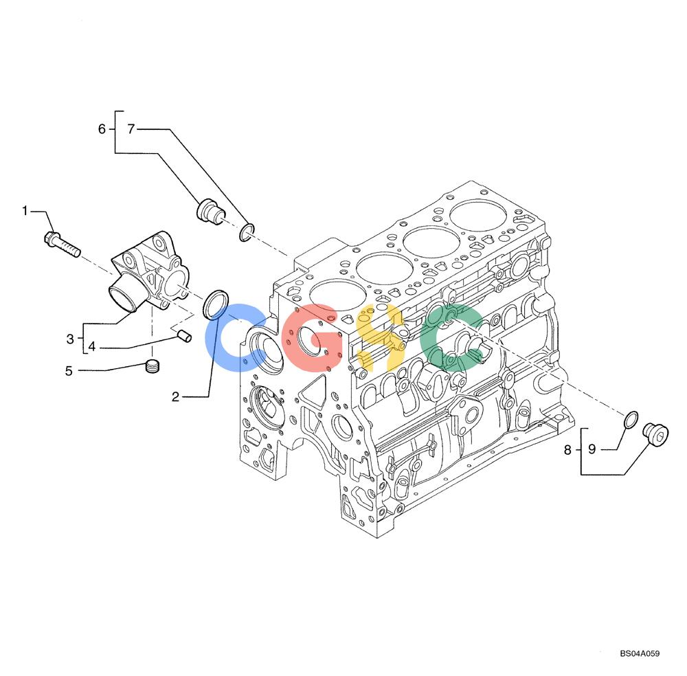纽荷兰零件查询(DC75) - CRAWLER DOZER (8/04-) (02-36) - COOLING SYSTEM - ENGINE New Holland Constructuion