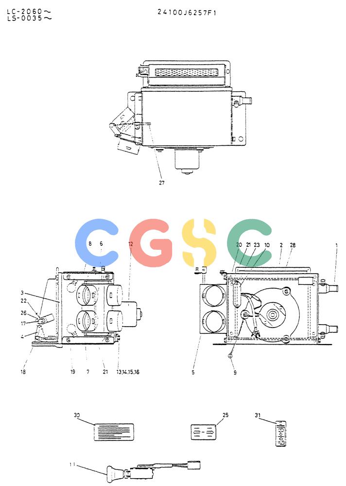 神钢零件查询(K916LC) - EXCAVATOR ASN YS0119 (1/87-12/03) (05-022) - HEATER ASSY, CAR -P/N 24100J6257F1 Kobelco