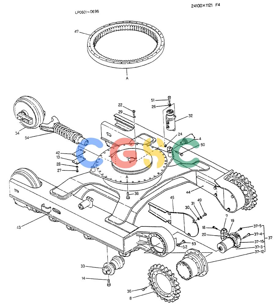 神钢零件查询(K905LC) - EXCAVATOR BTW YP0115 - YP0301 (1/85-12/03) (05-001) - INSTAL LOW (24100X1121F4) Kobelco
