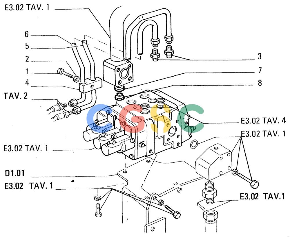 纽荷兰零件查询(FL14E) - CRAWLER LOADER (E3.02/4[001]) - HYDRAULIC SYSTEM New Holland Constructuion