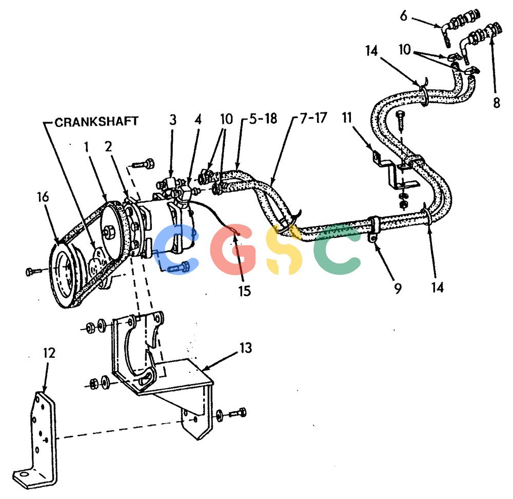 纽荷兰零件查询(FD20) - CRAWLER DOZER (G.101A[001]) - COMPRESSOR AND MOUNTING New Holland Constructuion