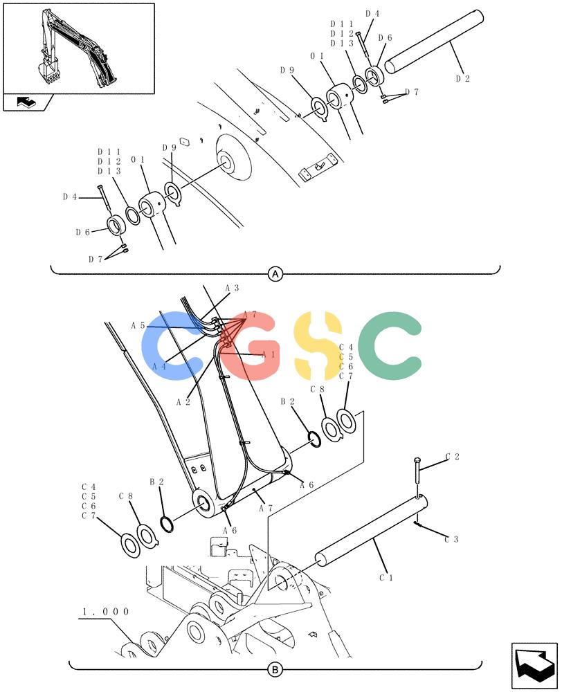 纽荷兰零件查询(E235BSR) - CRAWLER EXCAVATOR (5/07-) (2.000[02]) - MONOBLOC BOOM (5,65M) New Holland Constructuion