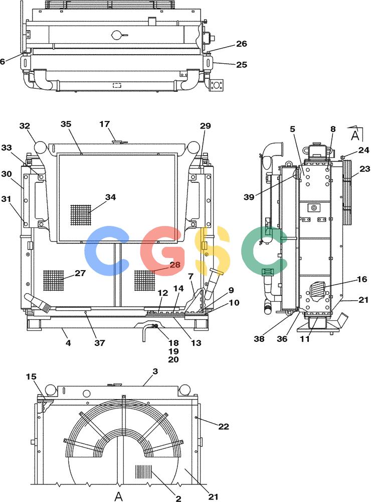 纽荷兰零件查询(E805) - CRAWLER EXCAVATOR (1/05-) (02-011-01[01]) - RADIATOR ASSY New Holland Constructuion
