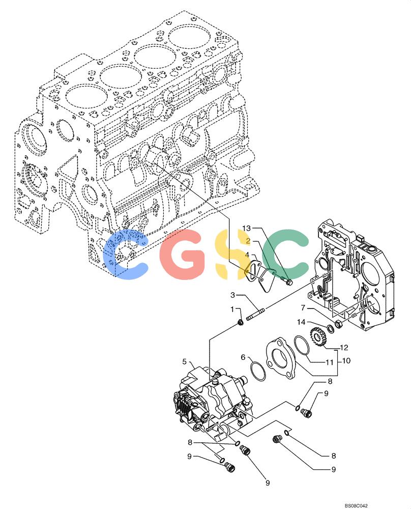 纽荷兰零件查询(D85B) - CRAWLER DOZER TIER 3 (3/08-) (03-01) - FUEL INJECTION PUMP New Holland Constructuion