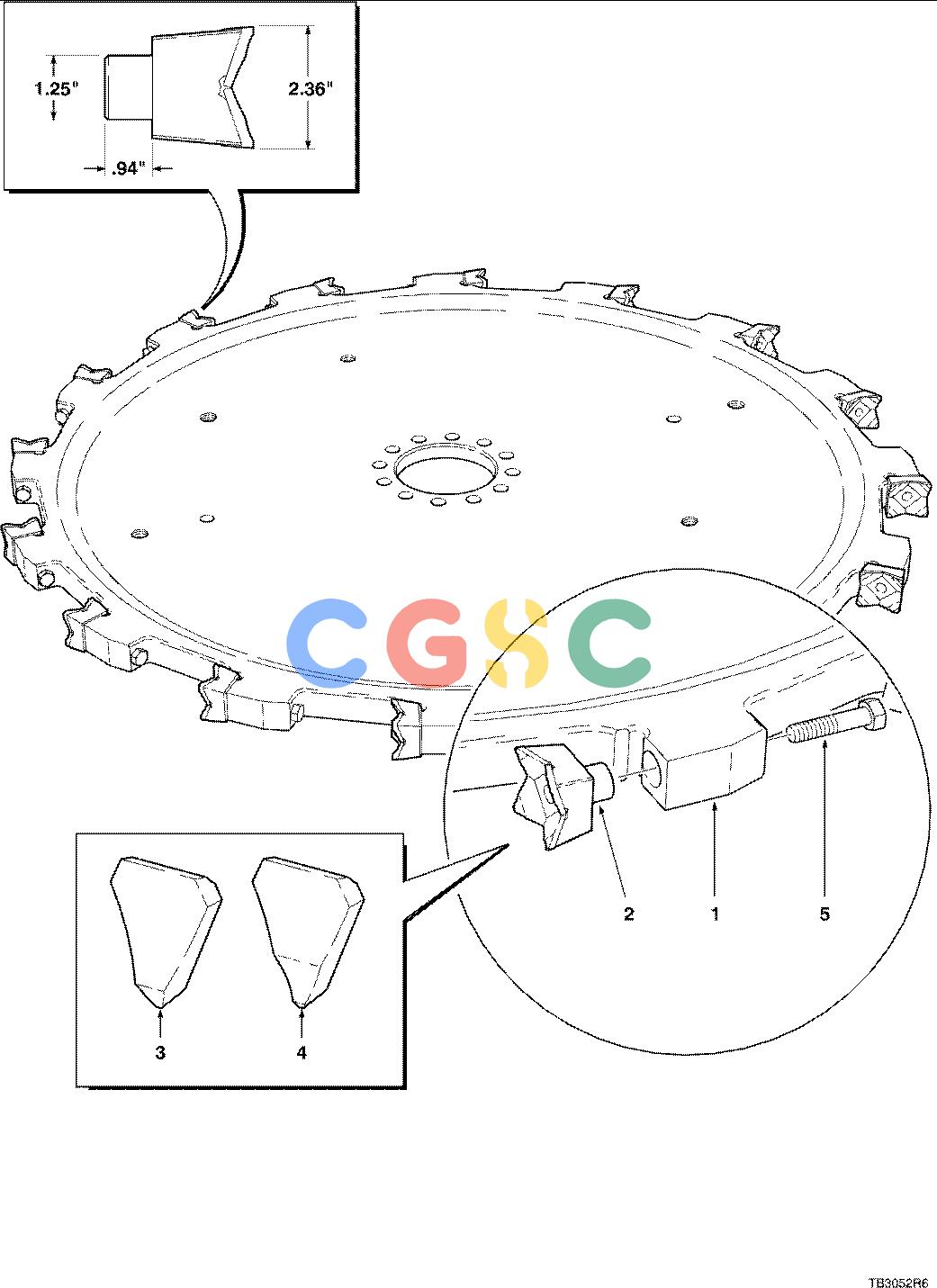 约翰迪尔零件查询TJ608 - ATTACHMENTS DISC BLADE 18`` HEAD SERIES 4000 CARBIDE ( 601001 - 601062) 4544-027/10 [4544-027/10]EPC John Deere online