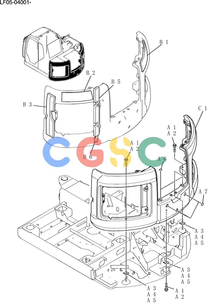 纽荷兰零件查询(E80BMSR) - CRAWLER EXCAVATOR ASN LF05-04001 - (N8TA18060) (013-18[2]) - CYLINDER ASSY, SWING New Holland Constructuion